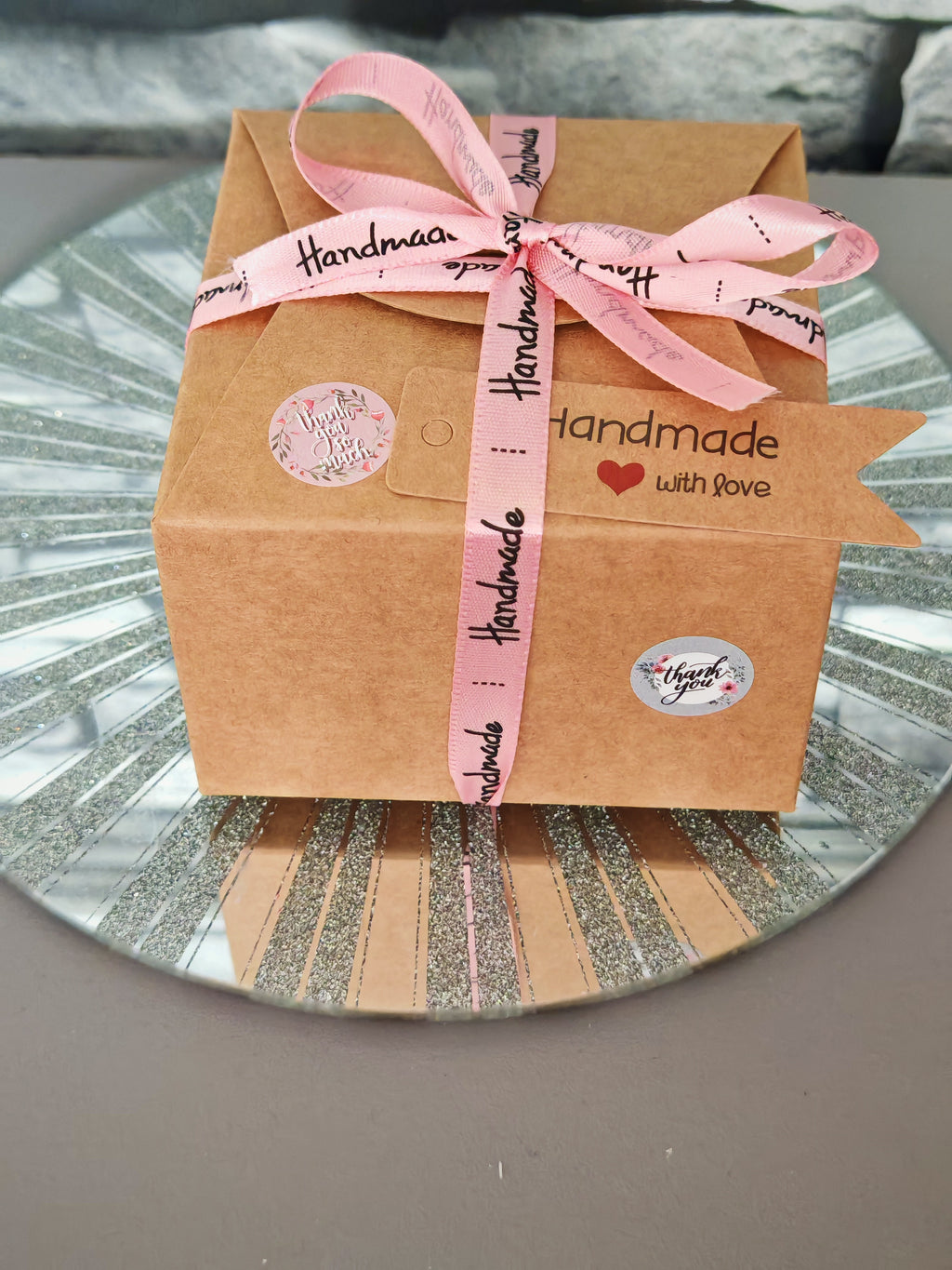 Handmade Soy Candle with Flower Decoration