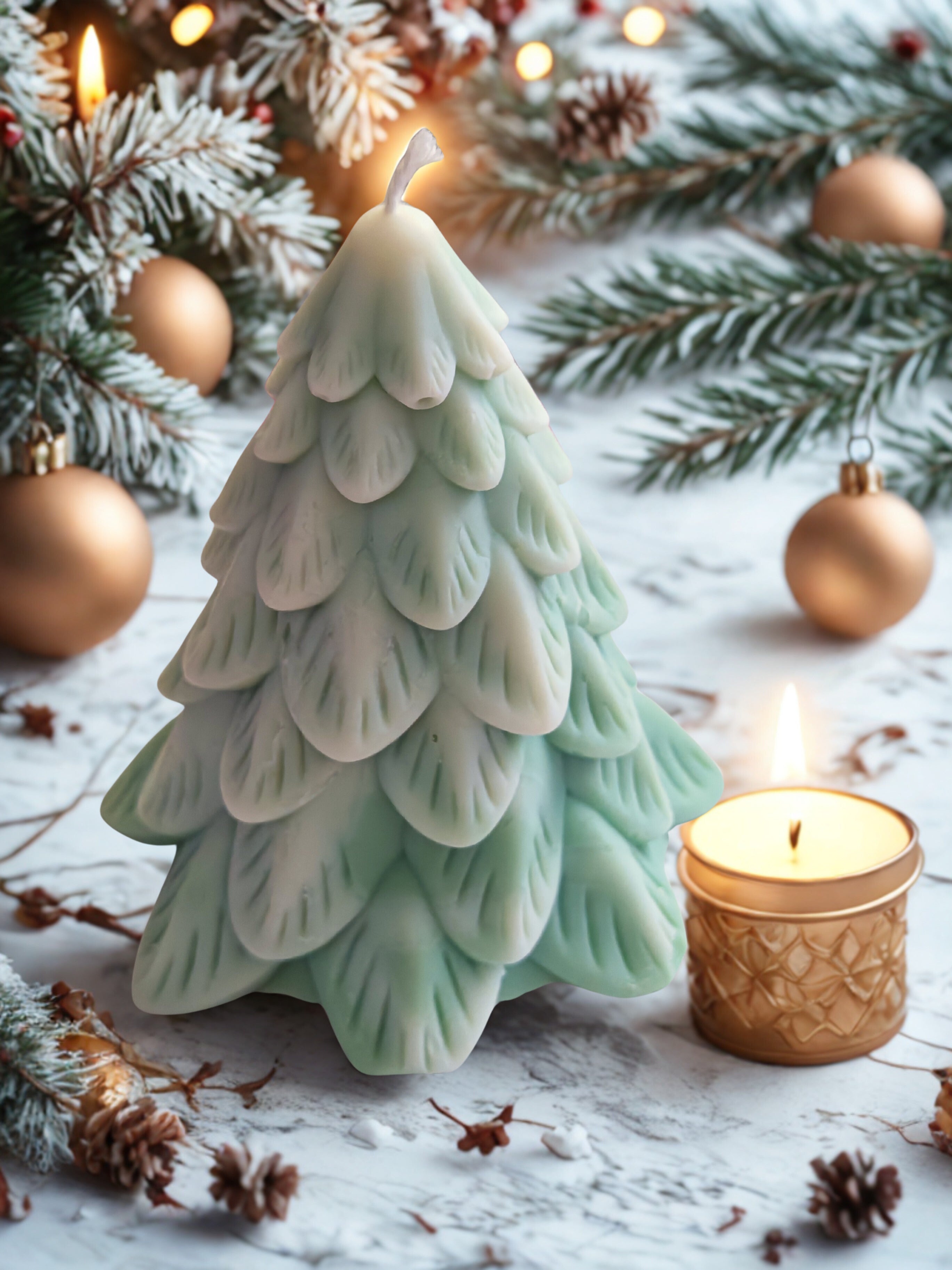 Christmas Tree Candle - Handmade Soy Wax Candle 150g
