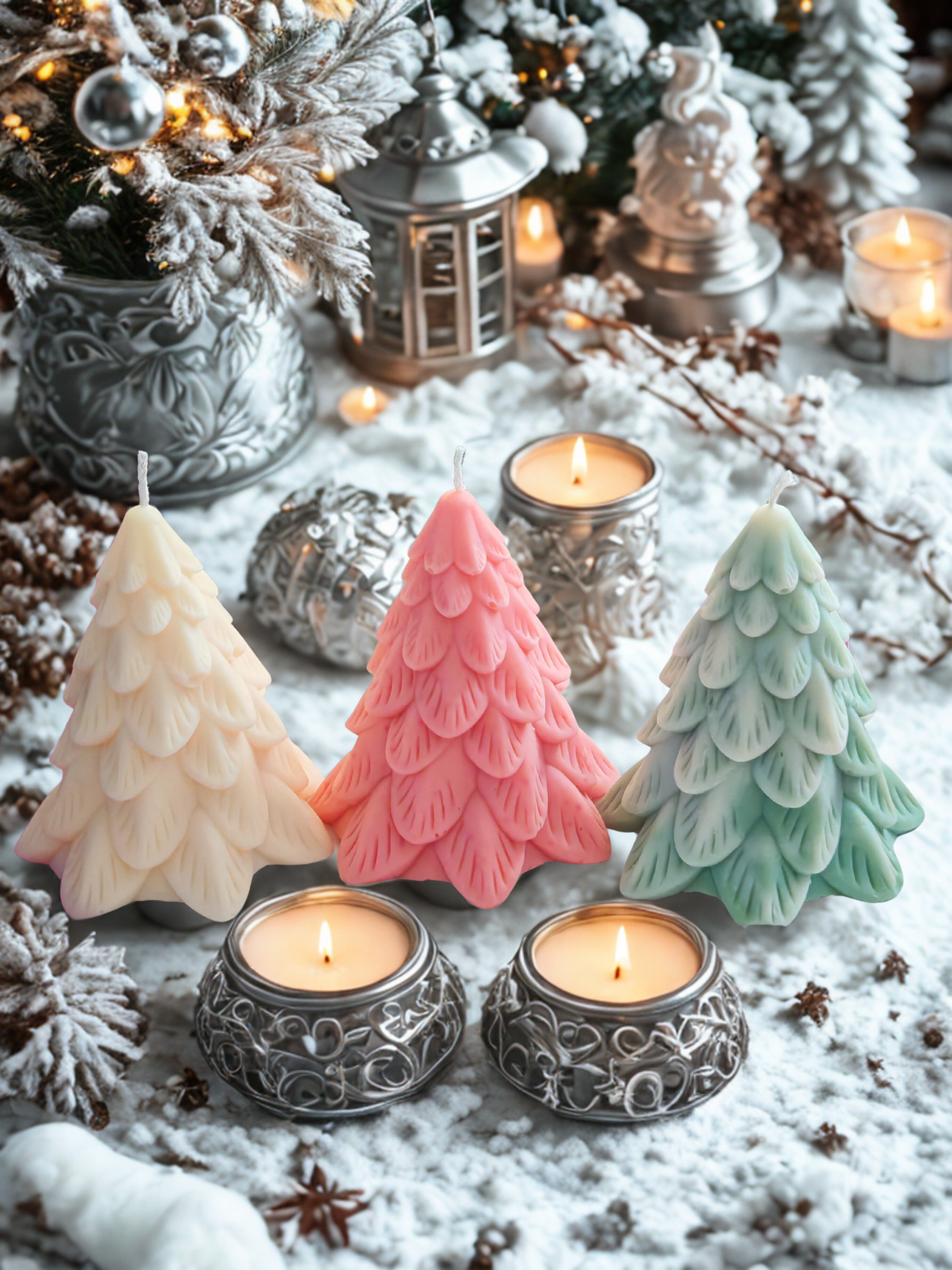 Christmas Tree Candle - Handmade Soy Wax Candle 150g