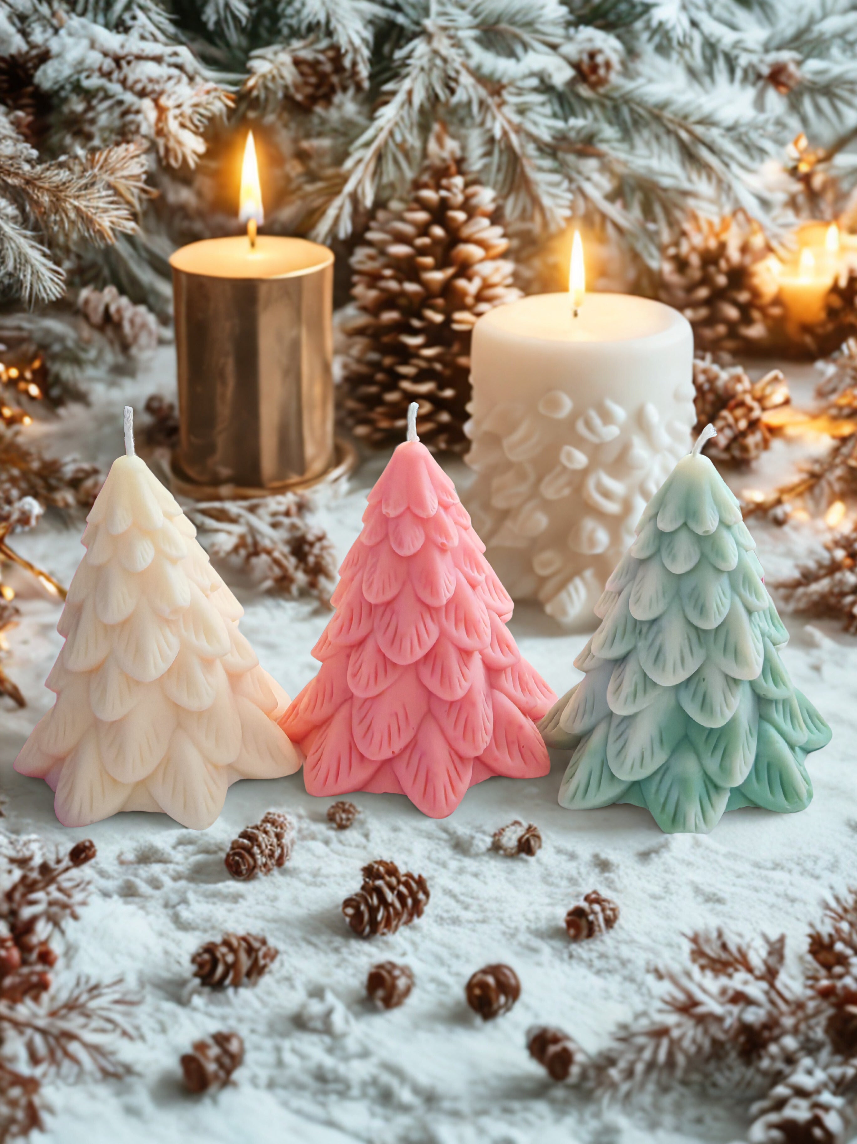 Christmas Tree Candle - Handmade Soy Wax Candle 150g