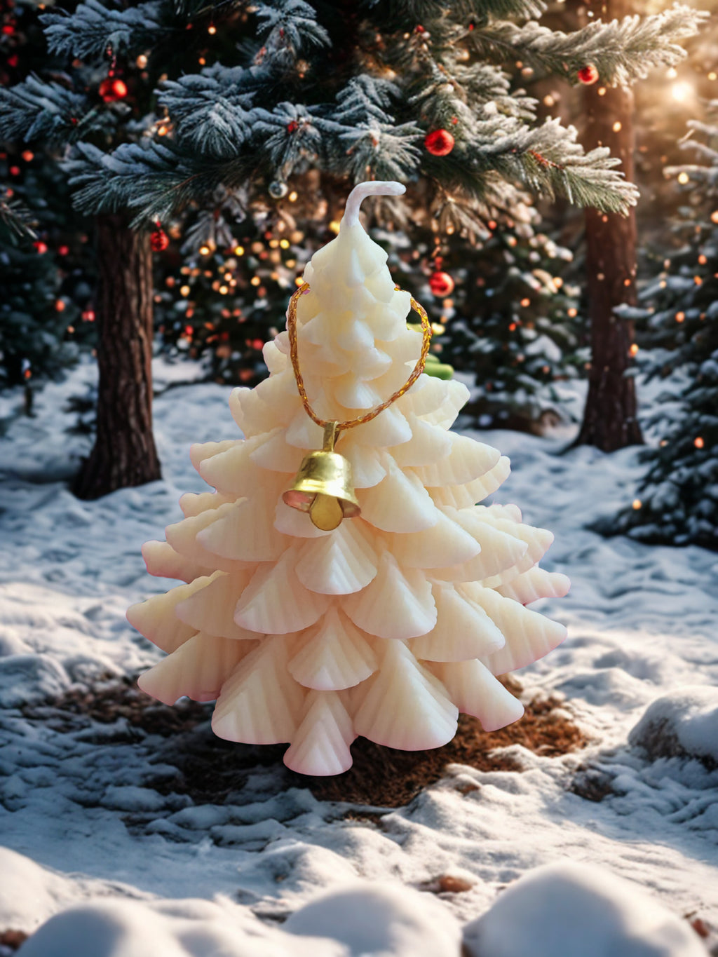 Mini Christmas Tree Wax Decor - Handmade Soy Wax Ornament 60g