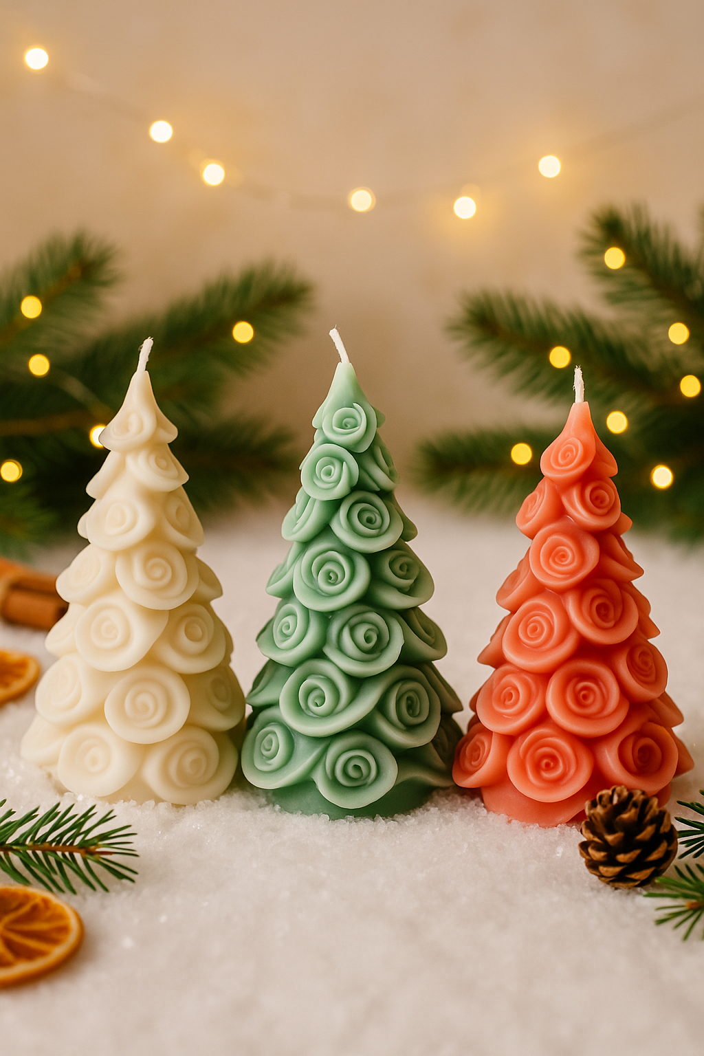 Rose Tree Wax Decor - Handmade Soy Wax Ornament 100g