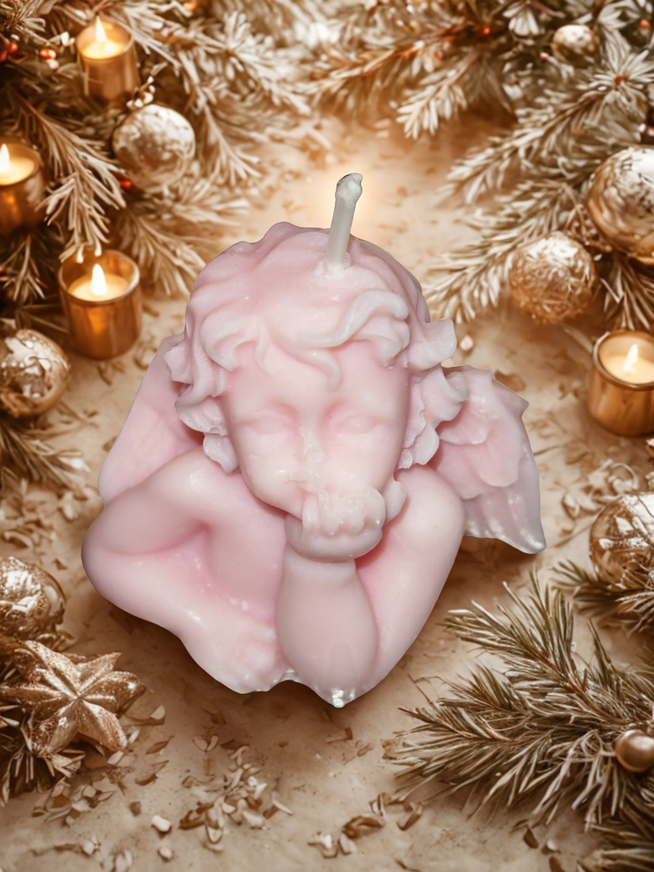 Christmas Angel Candle Set - 3 Handmade Soy Wax Angels