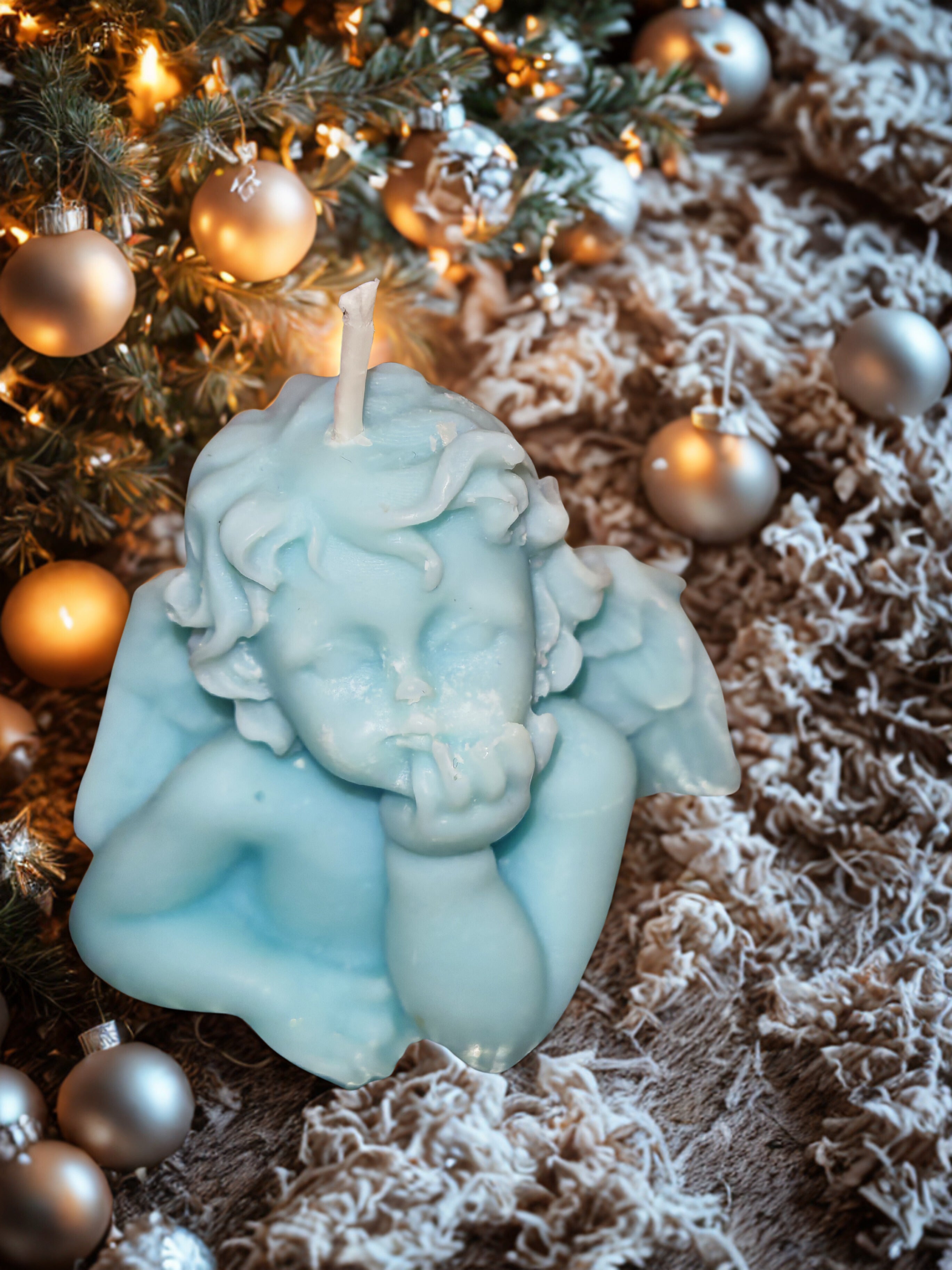 Christmas Angel Candle Set - 3 Handmade Soy Wax Angels