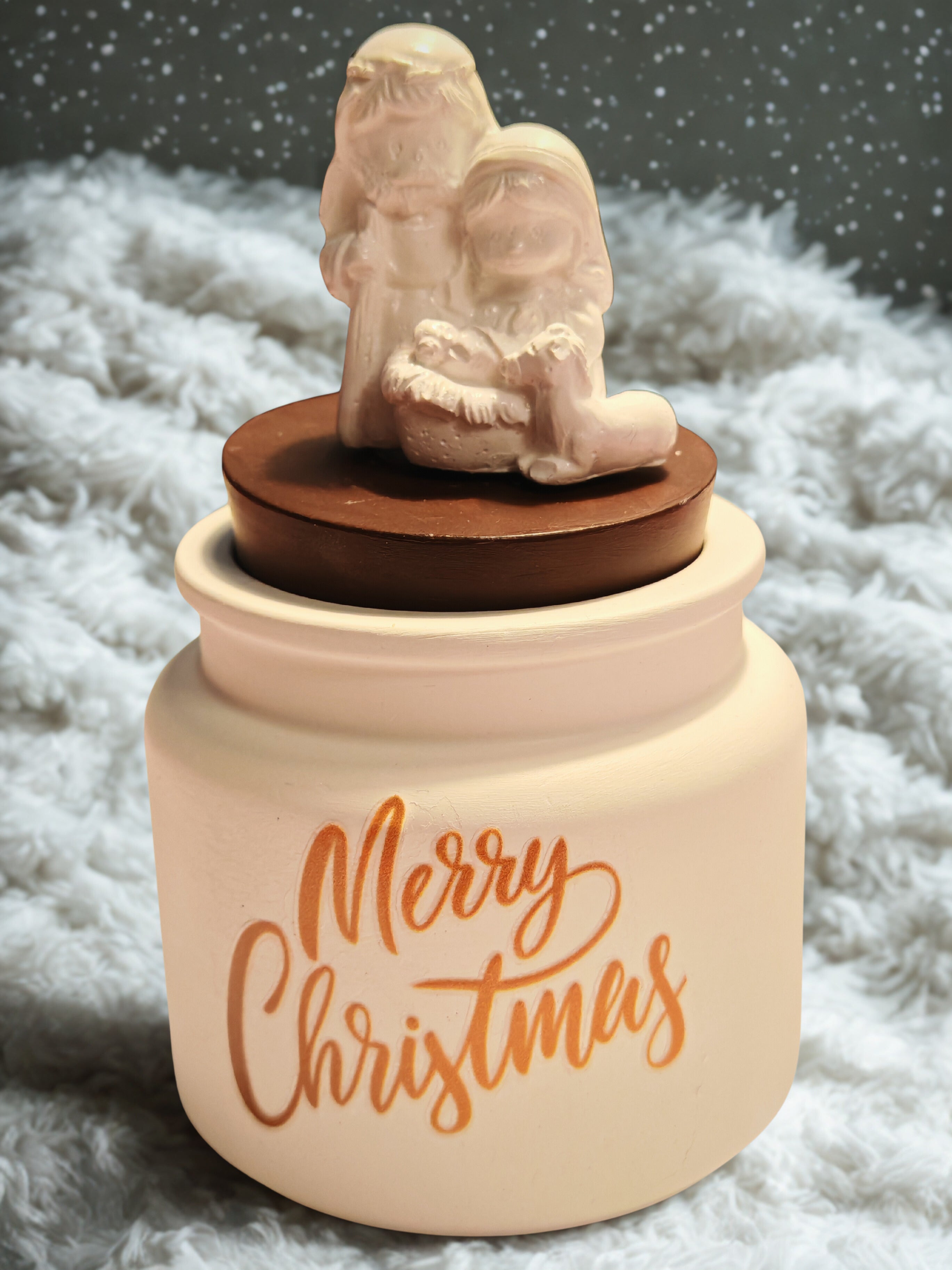 Christmas Nativity Candle Jar