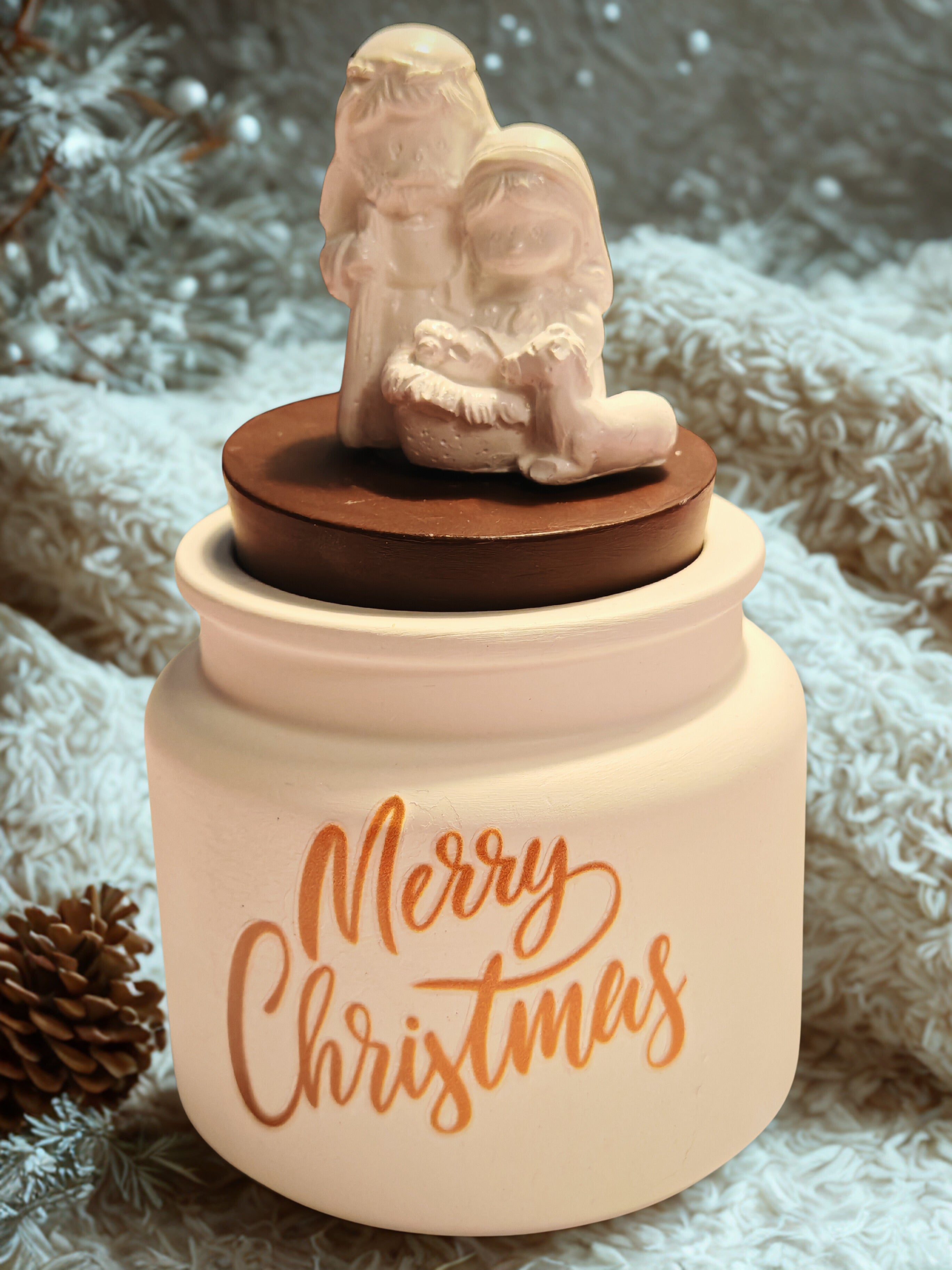 Christmas Nativity Candle Jar