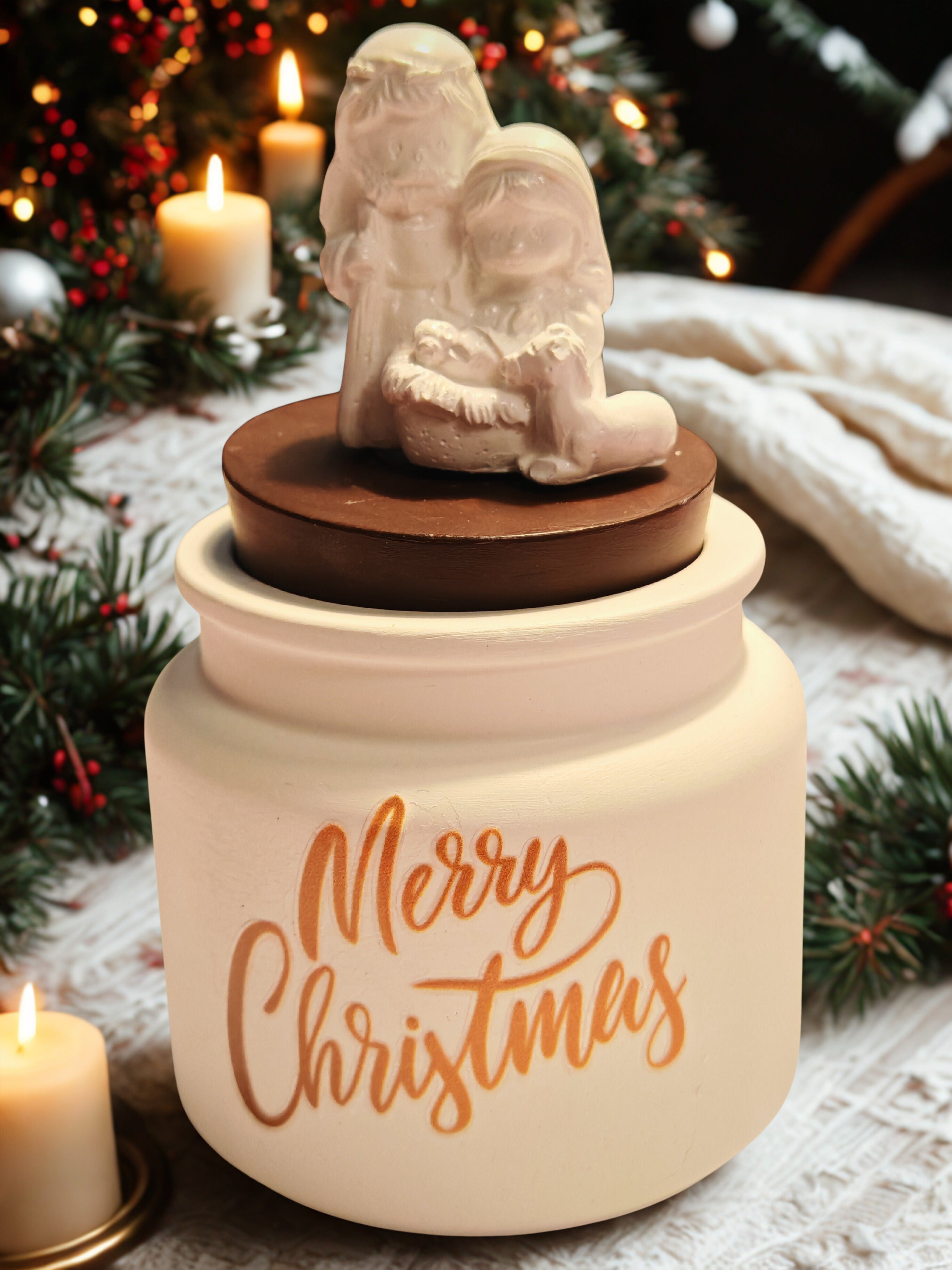 Christmas Nativity Candle Jar