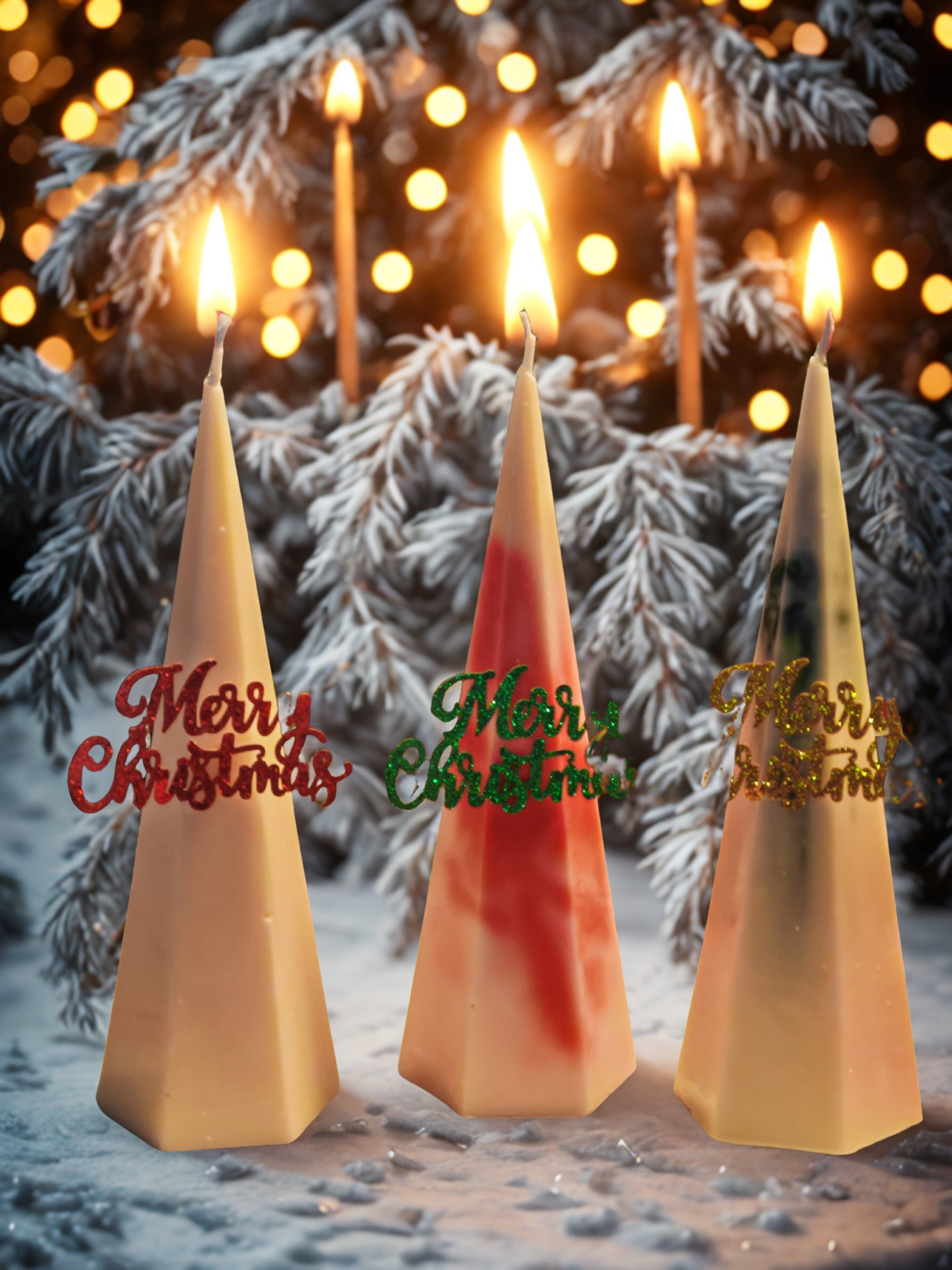 Christmas Pyramid Candle