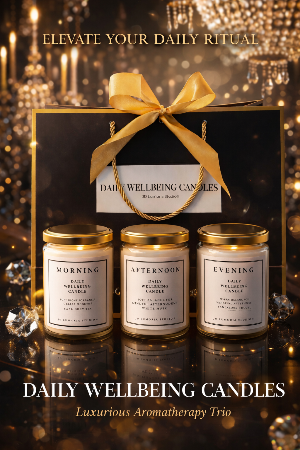Daily Wellbeing -  3 Candle Ritual Set