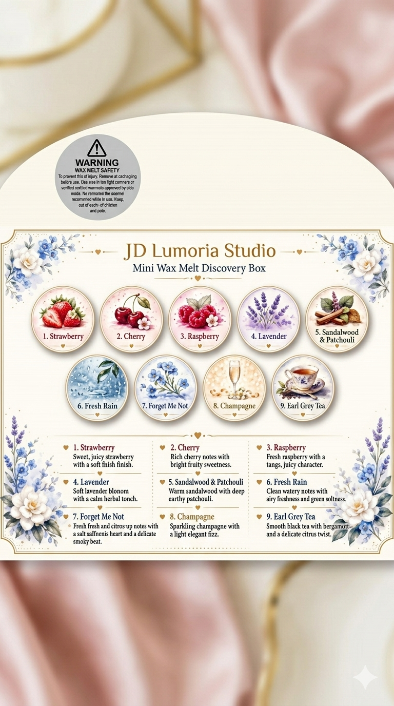 The Scent Discovery Box - 9 Scented Gel Wax Melts