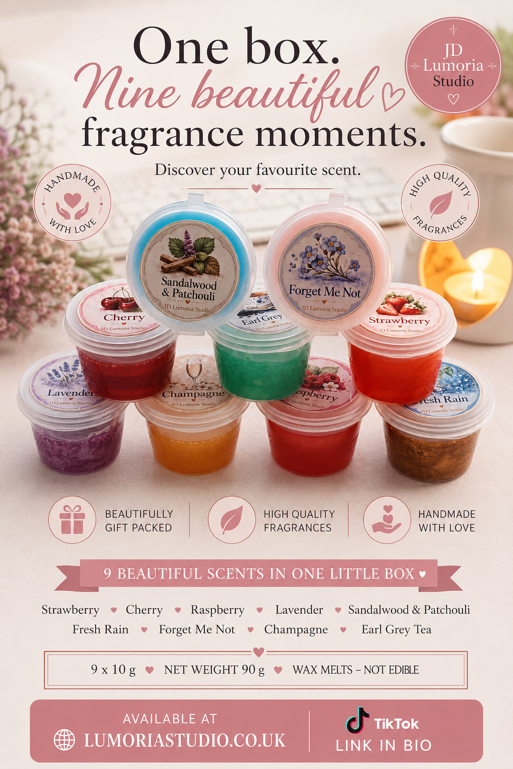The Scent Discovery Box - 9 Scented Gel Wax Melts