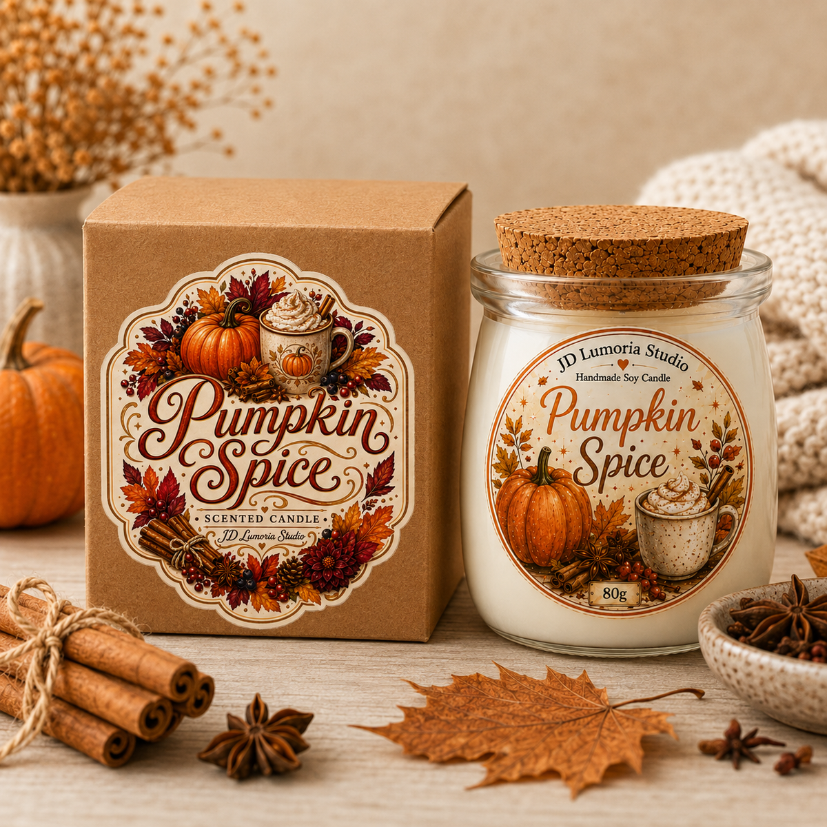 Pumpkin Spice Soy Candle 80g