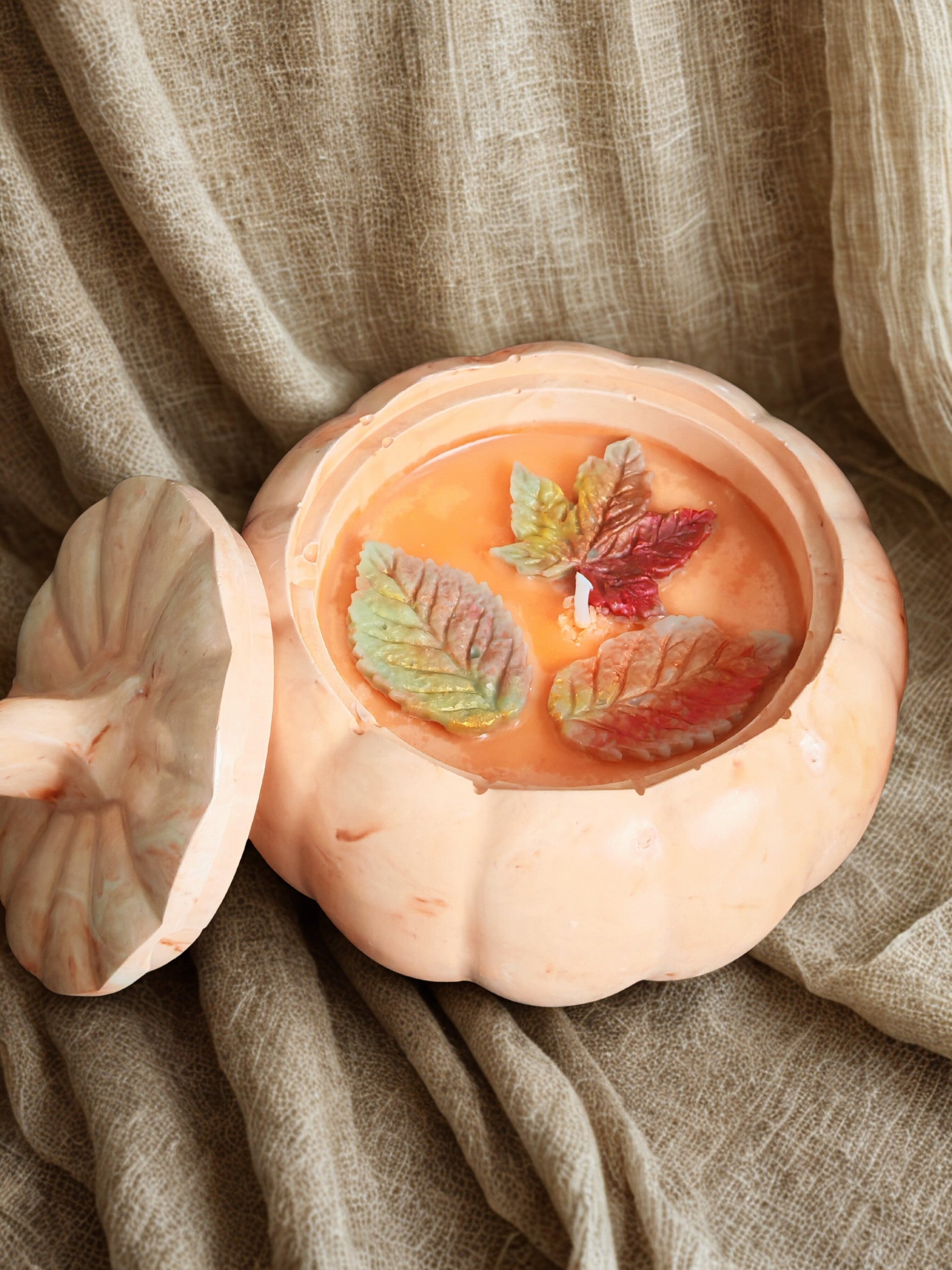 Autumn Pumpkin Bouquet & Candle Set